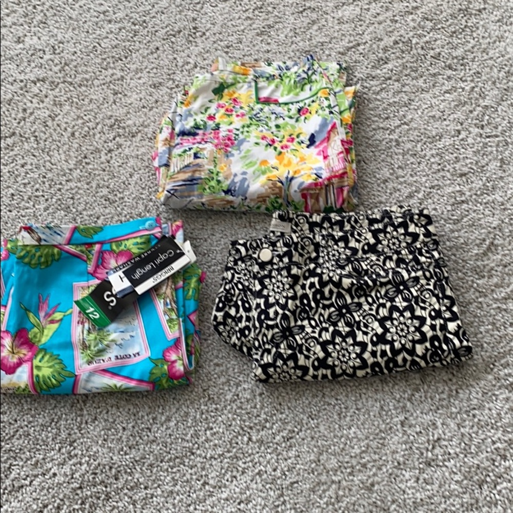 Lot of 3 (!!!) pairs of capris size 12 one NWT
